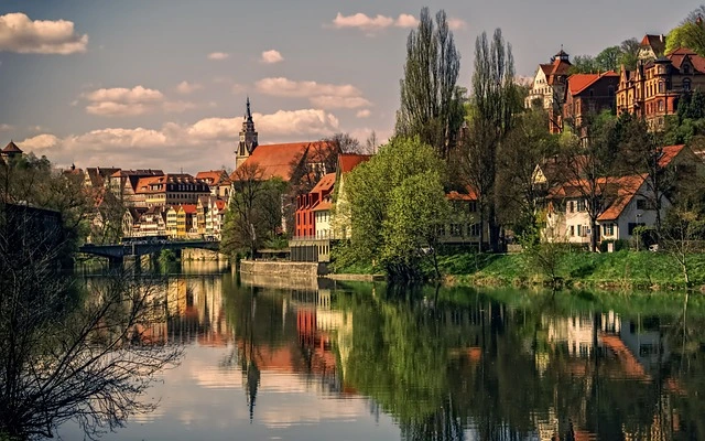 Baden-Württemberg Tübingen am Neckar in Herbst